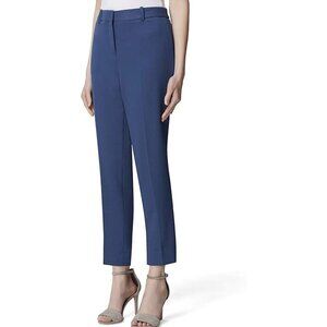 TAHARI ASL Ladies Shannon Flat Front Slim Fit Ankle Pants, Slate Blue, NWT, 12P